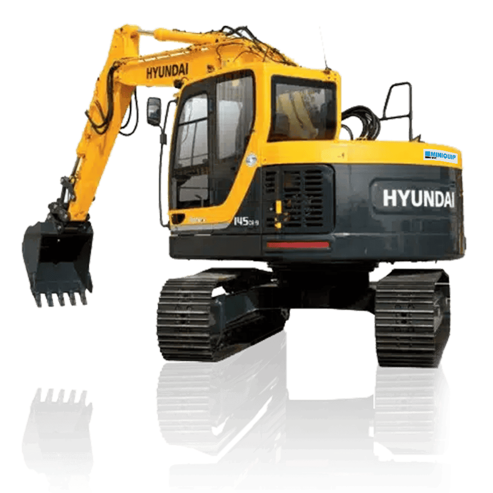 Hyundai excavator for hire at Miniquip equipment rental in Australia.