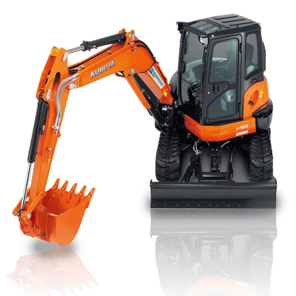 Kubota mini excavator for hire, compact construction equipment rental, mini equipment hire services in Australia.