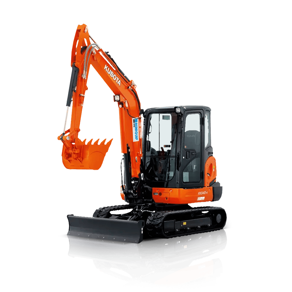 Mini excavator for rent at Miniquip Hire, ideal for construction and landscaping projects.