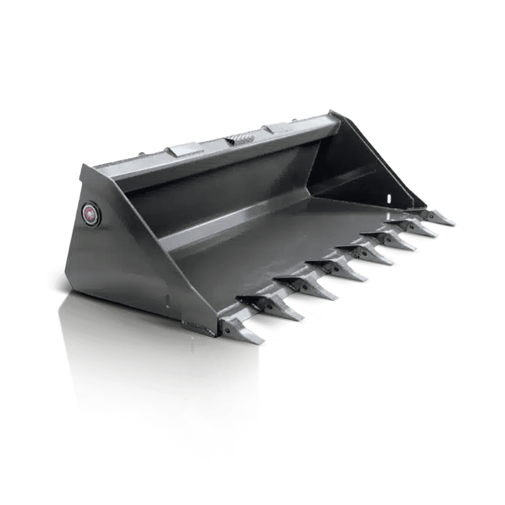 Heavy-duty excavator bucket for construction and excavation work.