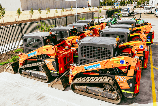 fleet of track loaders for hire