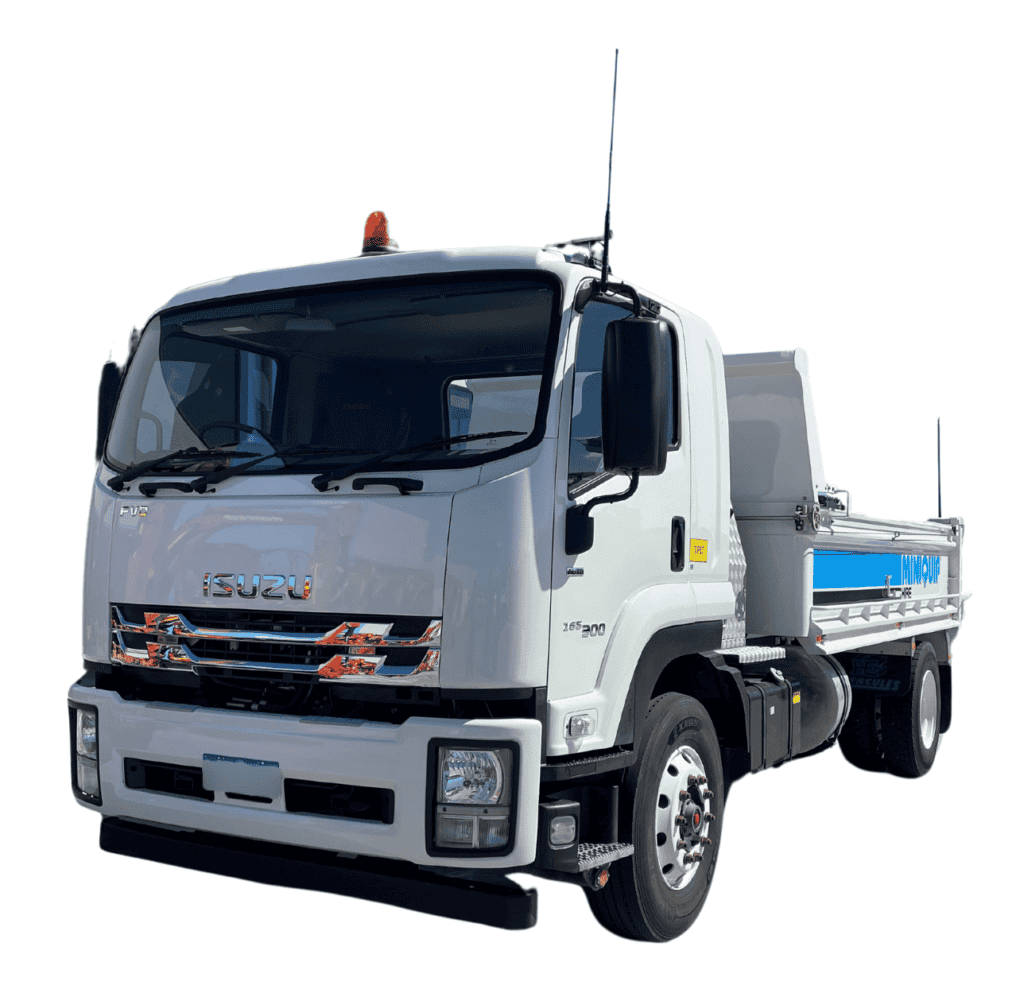 Miniquip truck for equipment hire and construction site solutions.