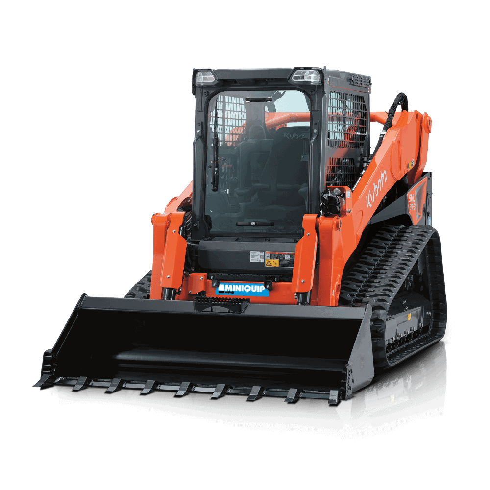 Compact Kubota mini loader for construction and landscaping tasks at Miniquip Hire.